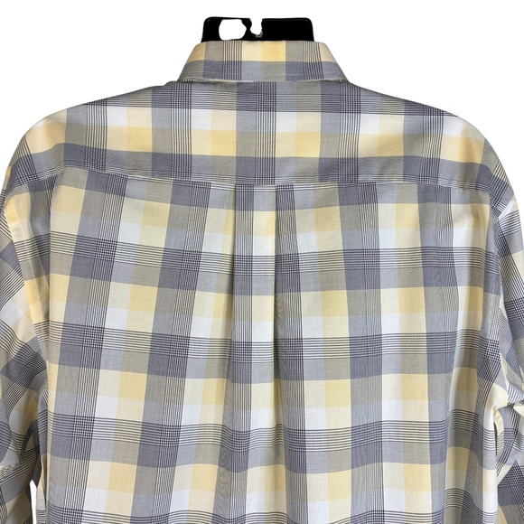 Jos A Bank Traveler's Collection Button Up Shirt Men's XL Long Sleeve Gray Plaid - Picture 11 of 16